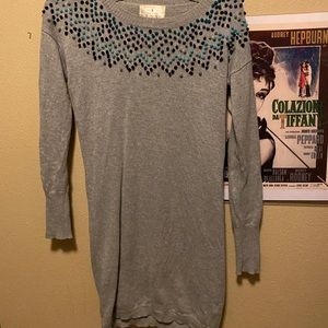 Ruby Moon Sweater dress with blue dots